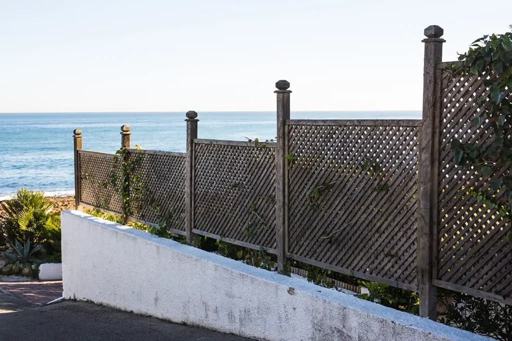 cedar lattice fence
